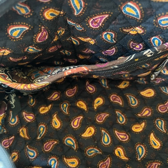 Vera Bradley Retired Paisley Printed Purse ID Coin Purse Black - Picture 8 of 11
